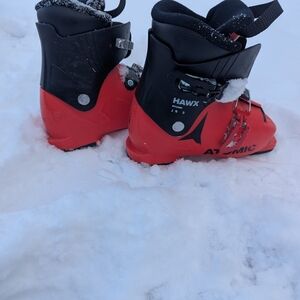 Atomic Red and Black Ski Boots